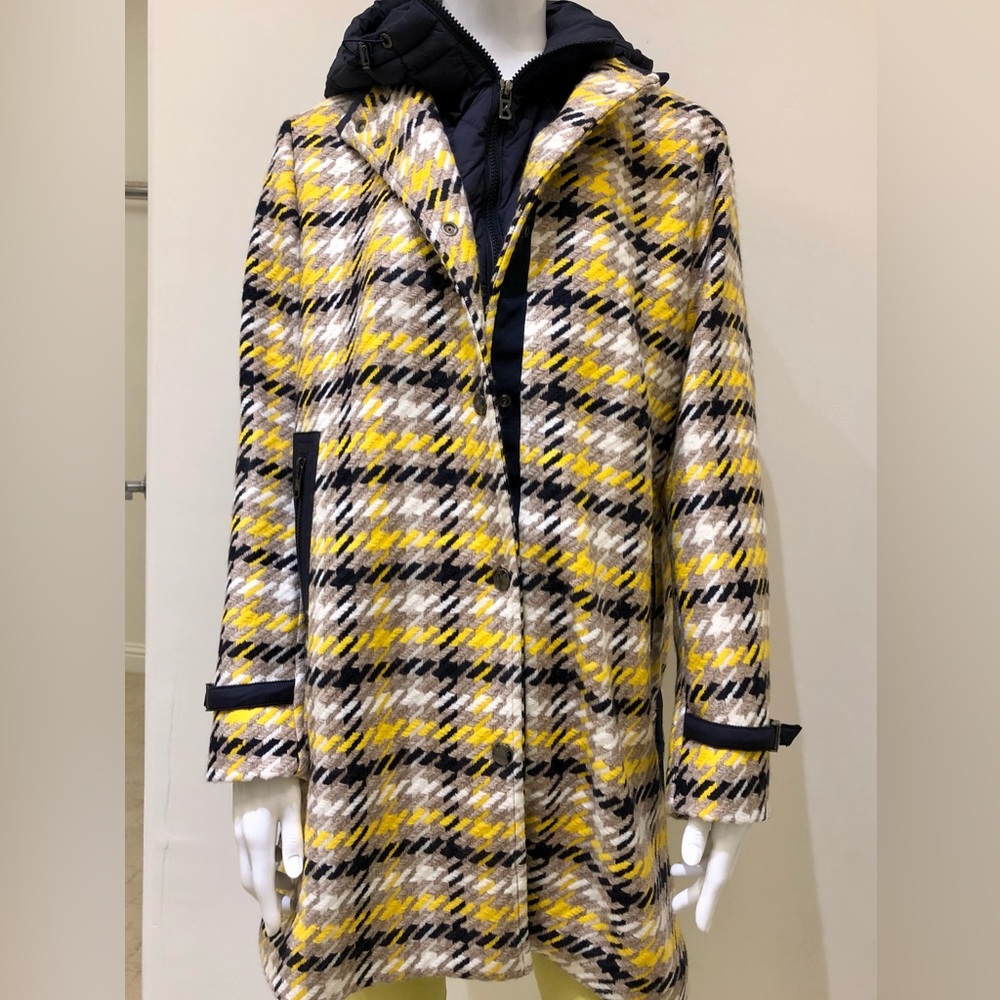 Bogner Kerri Navy Wool Down Coat. New with tags!